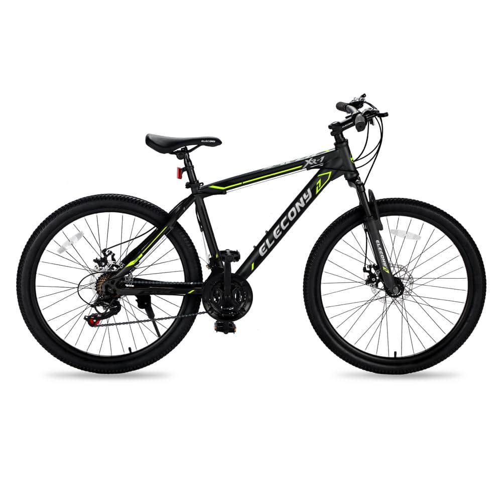 24 in. Mountain Bike Boys Girls, Steel/Aluminum Frame, Shimano 21-Speed Mou
