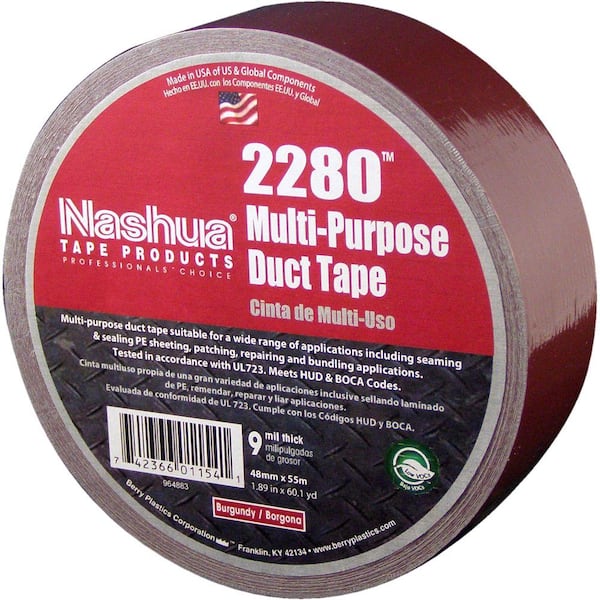 Nashua Tape 1.89 in. x 60.1 yds. 2280 Multi-Purpose Burgundy Duct Tape