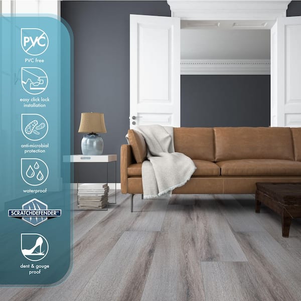 Boone Lane Oak 9.4 in. W x 60 in. L Waterproof Hybrid Resilient Flooring (19.6 sqft/case)
