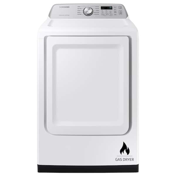 Samsung 7.4 cu. ft. Vented Front Load Smart Gas Dryer with Sensor Dry in White