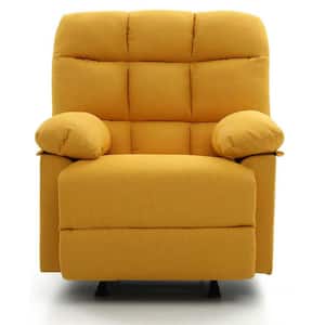 Cindy Yellow Fabric Upholstery Reclining Chair