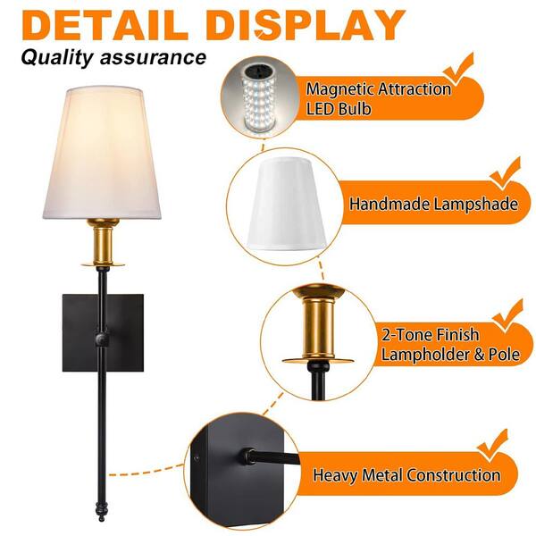 2-Pack Magnetic LED Picture Lights - Wireless Rechargeable Frame Lamps With Remote & Timer