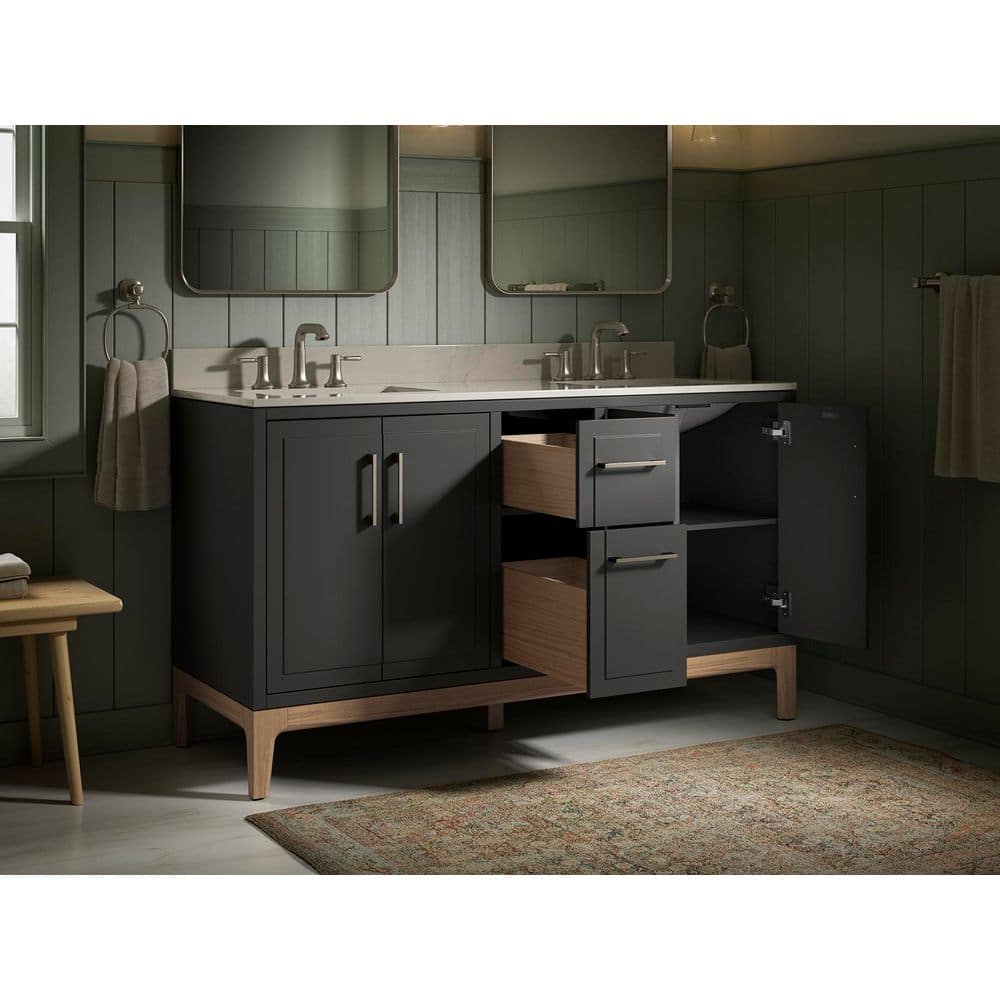 Brushed Nickel 36" x 24" Rectangular Bathroom Vanity Mirror
