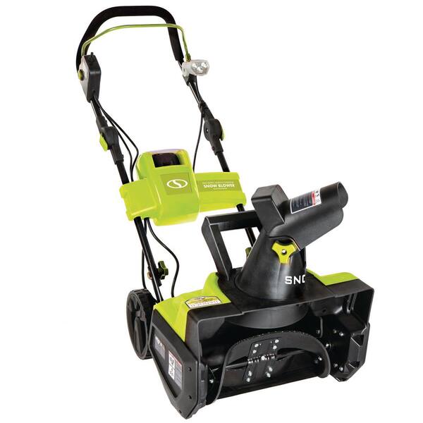 Snow Joe 18 in. 40-Volt Brushless Cordless Electric Single Stage Snow Blower in Green (Factory Refurbished)