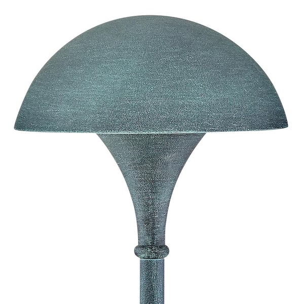 HINKLEY - Mushroom 1-Light Green Aluminum Weather Resistant Post Light with No Bulbs Included