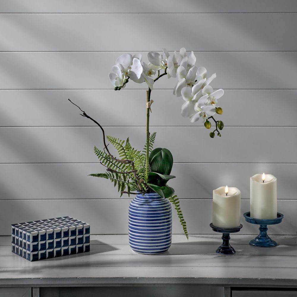 Regency International 23 in. White Artificial Amalfi Coast Orchid