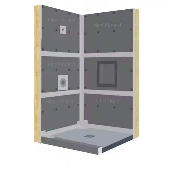 ALINO 1/2 in. x 32 in. x 48 in. XPS Cement Waterproof Backer Board (4-Pack)