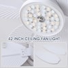 Kviflon 42 in. Tropical White Ceiling Fan with LED Light