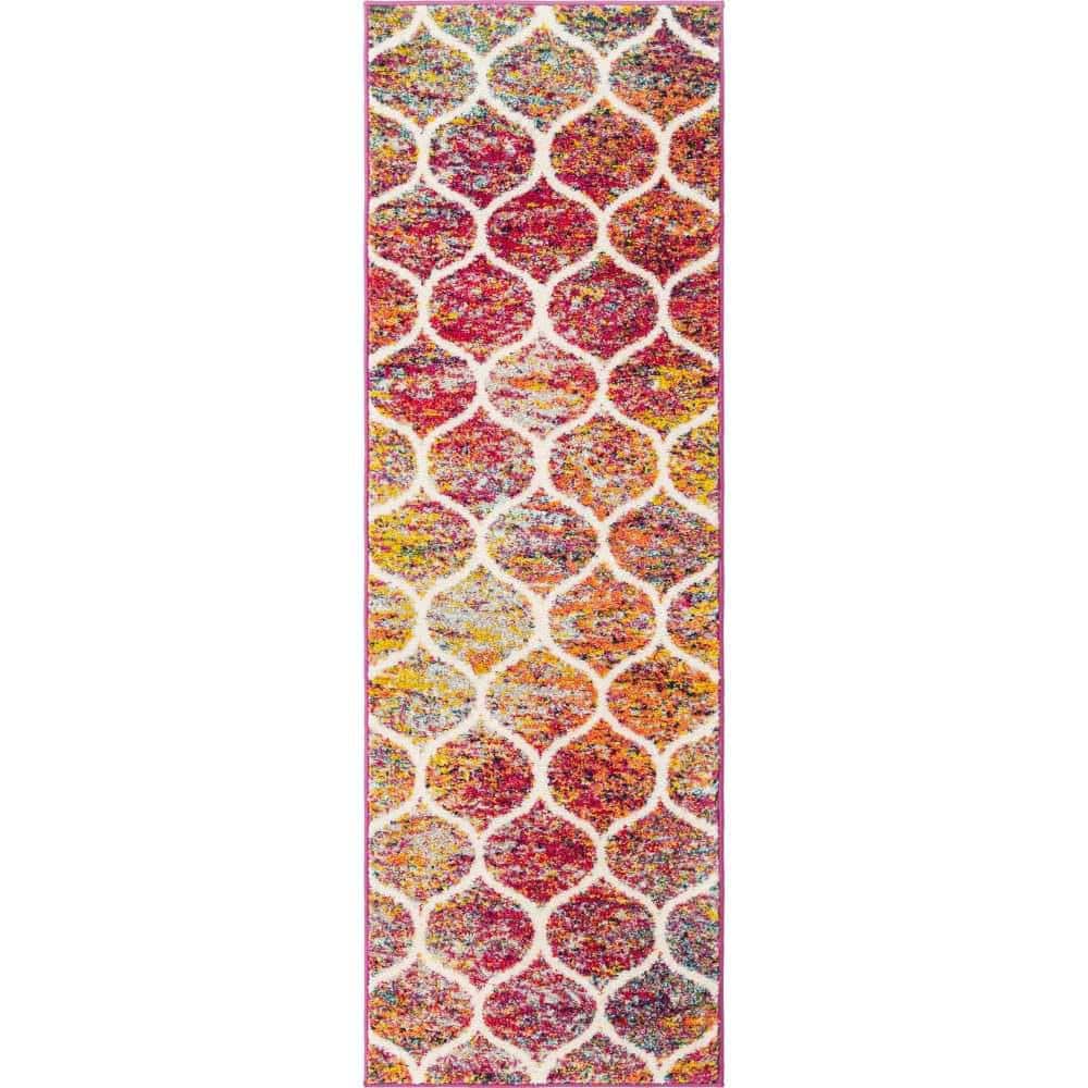 Trellis Frieze Rounded Multi 2 ft. x 6 ft. Area Rug price history on PriceWatchPro