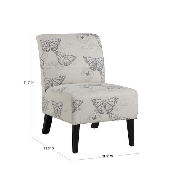 Linon Home Decor Eucalyptus Dark Espresso Linen Accent Chair 9832001u - Jcpenney Home Decor Accents