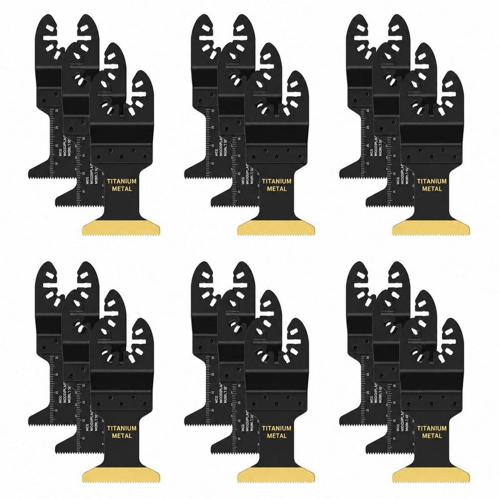 18-Pack High Carbon Steel Titanium Oscillating Saw Blades with Universal Fit for Wood Metal Plastic Cutting price history on PriceWatchPro