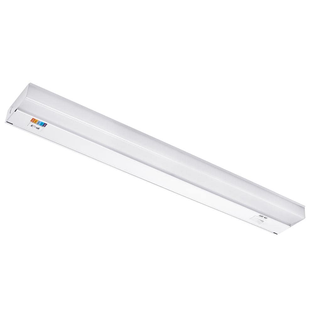 Maxxima 24 in Hardwired LED Under Cabinet Light 950 Lumens 5 CCT Color Temperature Slide Control 2700K3000K3500K4000K5