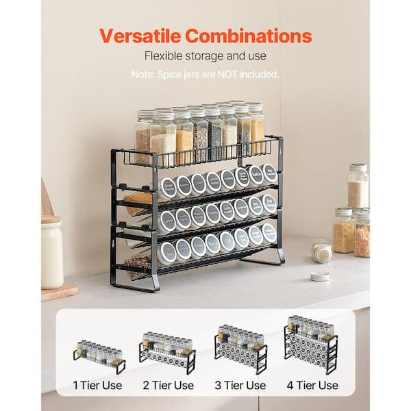 SKYSHALO Detachable Spice Rack Organizer for Cabinet, Tier