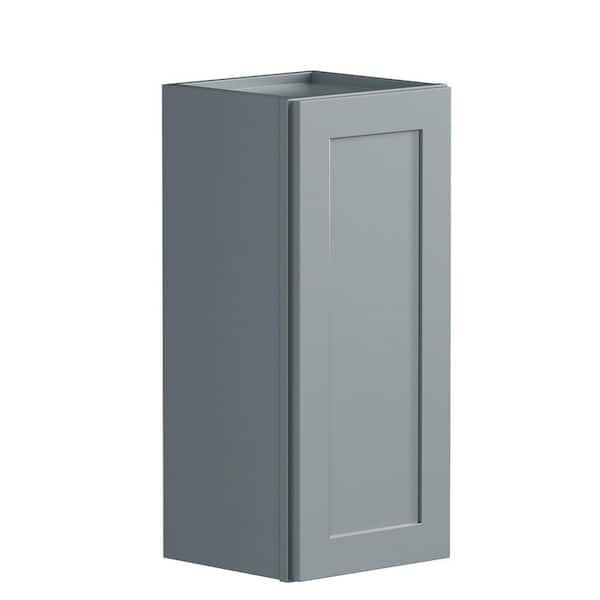 21-inch W x 12-inch D x 42-inch H Plywood Ready to Assemble Wall Kitchen Cabinet in Gray with 2-Adjustable Shelves