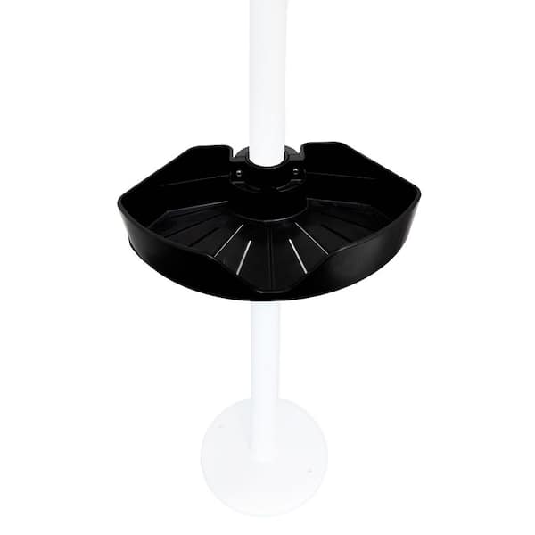 Stander Wonder Pole Bin Accessory, 11.5 in. Organizer Compartment, Shower Caddy and Cup Holder in Black
