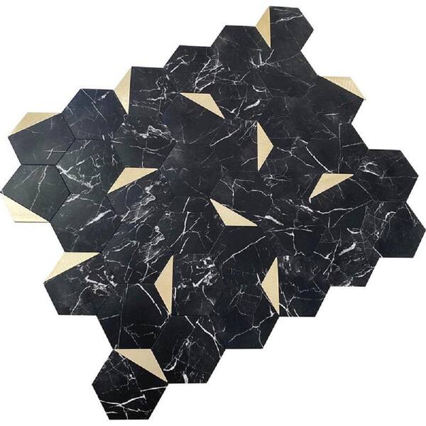 Apollo Tile (Sample) 4-in x 4-in Brushed Metal Peel and Stick Wall Tile