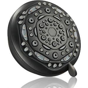 Luxury Shower Head 7-Spray Patterns with 2 GPM 4 in. Wall Mount Rain Fixed Shower Head in Oil Rubbed Bronze