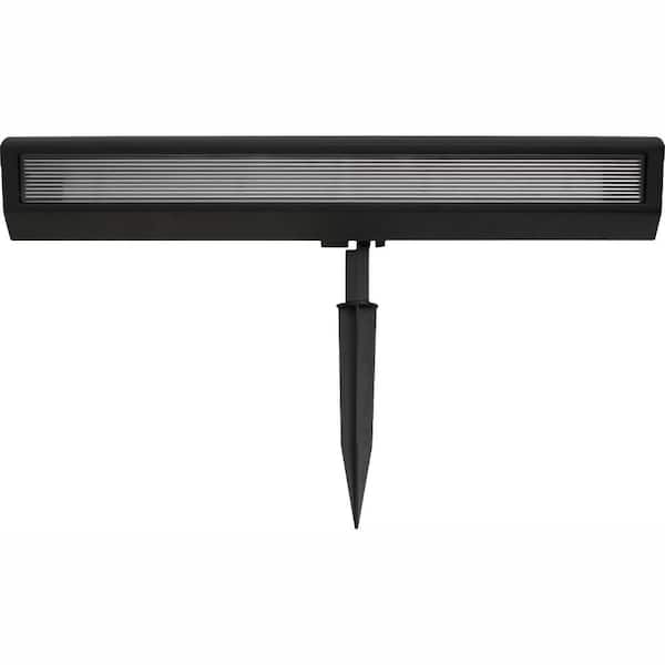Hampton Bay Black Integrated LED Outdoor Solar Wall Wash Spot Light