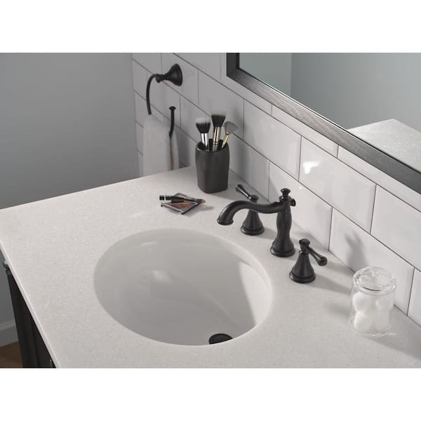 Delta Cassidy 8 in. Widespread Double Handle Bathroom Sink Faucet