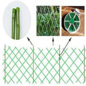 11.8 in. H x 53.15 in. L Artificial Bamboo Privacy Fence, Indoor/Outdoor Wall Decoration, Green