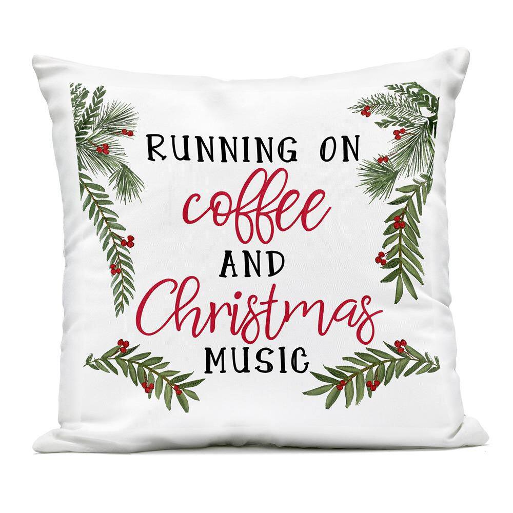 Coffee and Christmas Music Green Square Outdoor Throw Pillow price history on PriceWatchPro