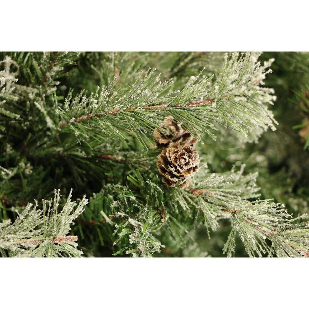 9-Foot Green and White Slim Fir Artificial Christmas Tree