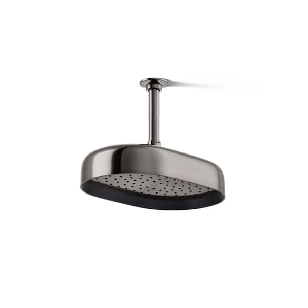 KOHLER Statement Oblong 1-Spray Patterns 2.5 GPM 12 in. Ceiling Mount Rainhead Fixed Shower Head in Vibrant Brushed Bronze