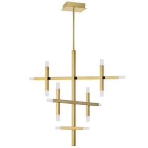 Acasia 14-Light Dimmable Integrated LED Aged Brass Statement Chandelier