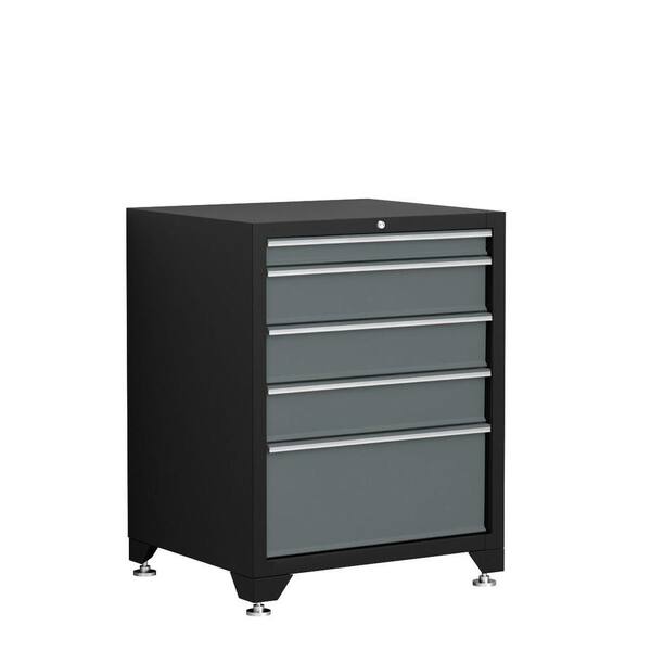 NewAge Products Pro Series 35 in. H x 28 in. W x 24 in. D 5-Drawer 18-Gauge Welded Steel Tool Chest in Gray