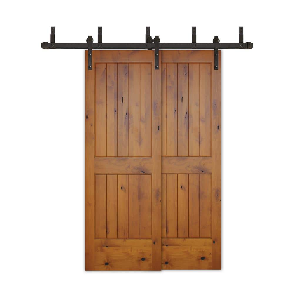 Pacific Entries 48in.x80in.Bypass Rustic Pref 2-PNL V-Groove Solid Core ...