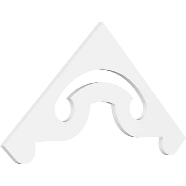 Ekena Millwork 1 in. x 48 in. x 22 in. (11/12) Pitch Northwest Gable Pediment Architectural Grade PVC Moulding