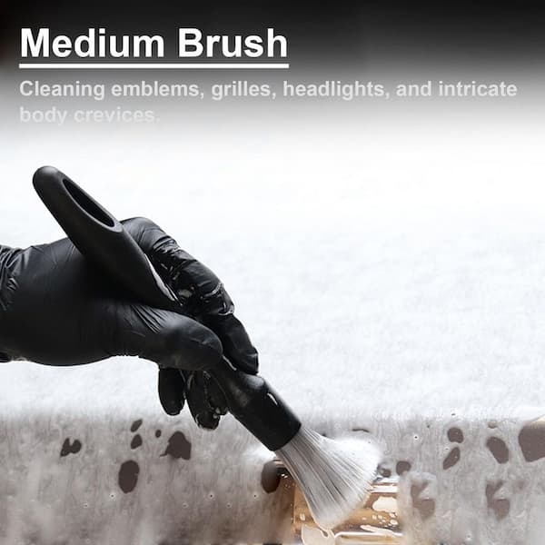 Phewnyzo 4-Piece Car Detailing Brush Set for Interior and Exterior