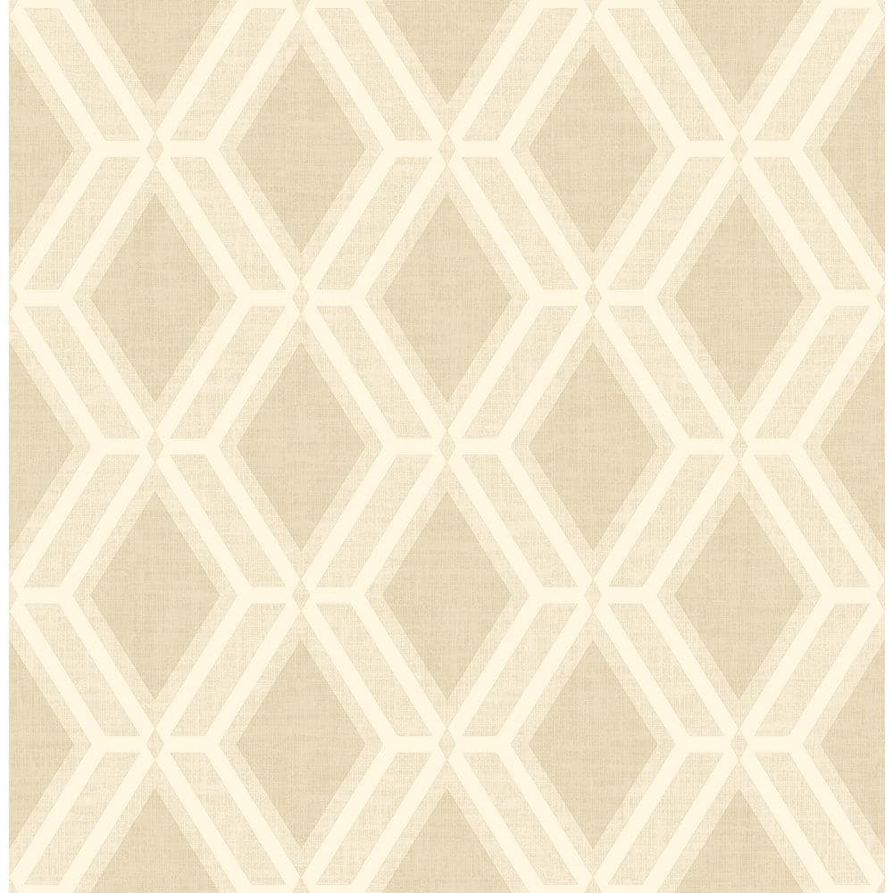 Mersenne Beige Geometric Vinyl Wallpaper Roll
