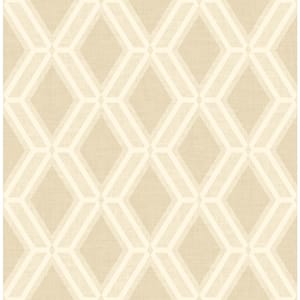 Mersenne Beige Geometric Vinyl Wallpaper Roll