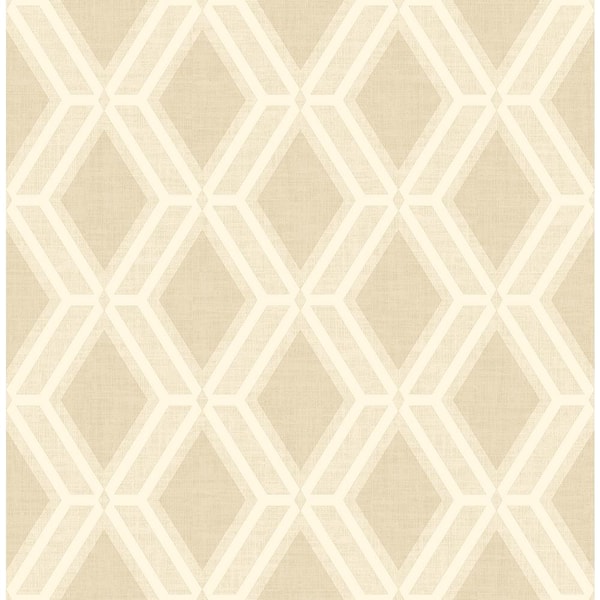Advantage Mersenne Beige Geometric Wallpaper Sample