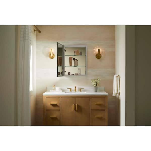 Embark Premium Xl 20 in. x 36 in. Rectangular Medicine Cabinet with Mirror