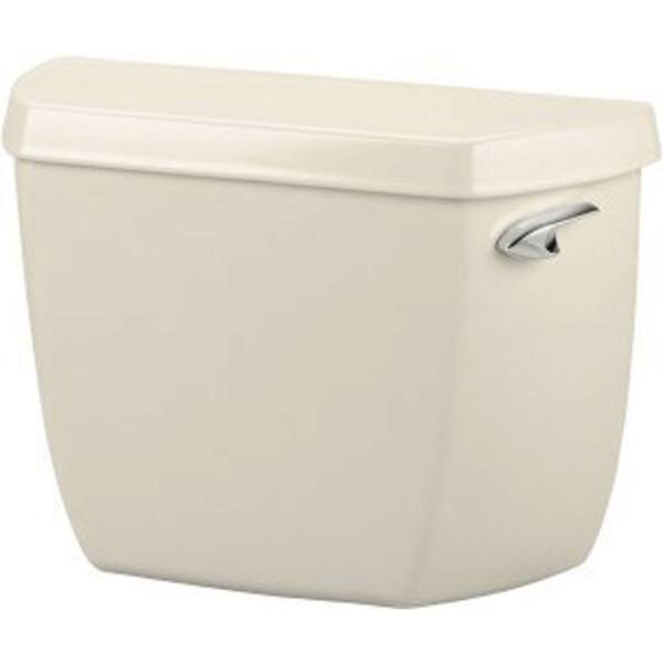 KOHLER Wellworth Classic 1.6 GPF Toilet Tank Only with Right Hand Trip Lever in Almond-DISCONTINUED