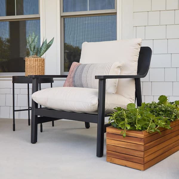 Real Flame Pomona Black 30 in Metal Outdoor Patio Furniture