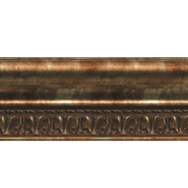Fasade Grand Baroque 1 in. x 6 in. x 96 in. Wood Ceiling Crown Molding in Bermuda Bronze