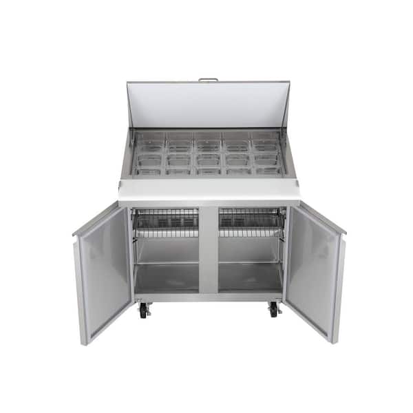 7.6 cu. ft. Mega Top Sandwich/Salad Prep Commercial Freezerless Refrigerator in Stainless Steel