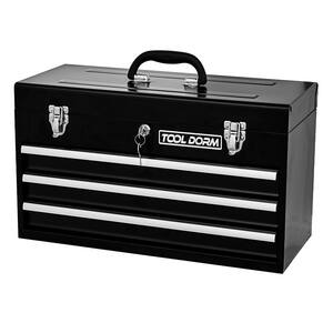 Indomitus 4-Drawer Metal Tool Box (8.8 in. W) - Steel Chest with