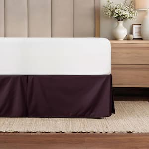 14 in. Purple Solid Full Bed Skirt