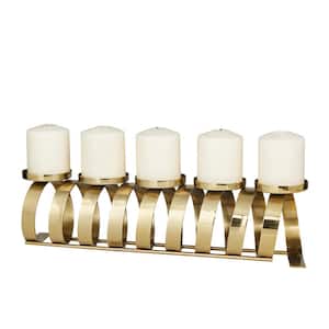 5 in. H Gold Stainless Steel Candle Holder