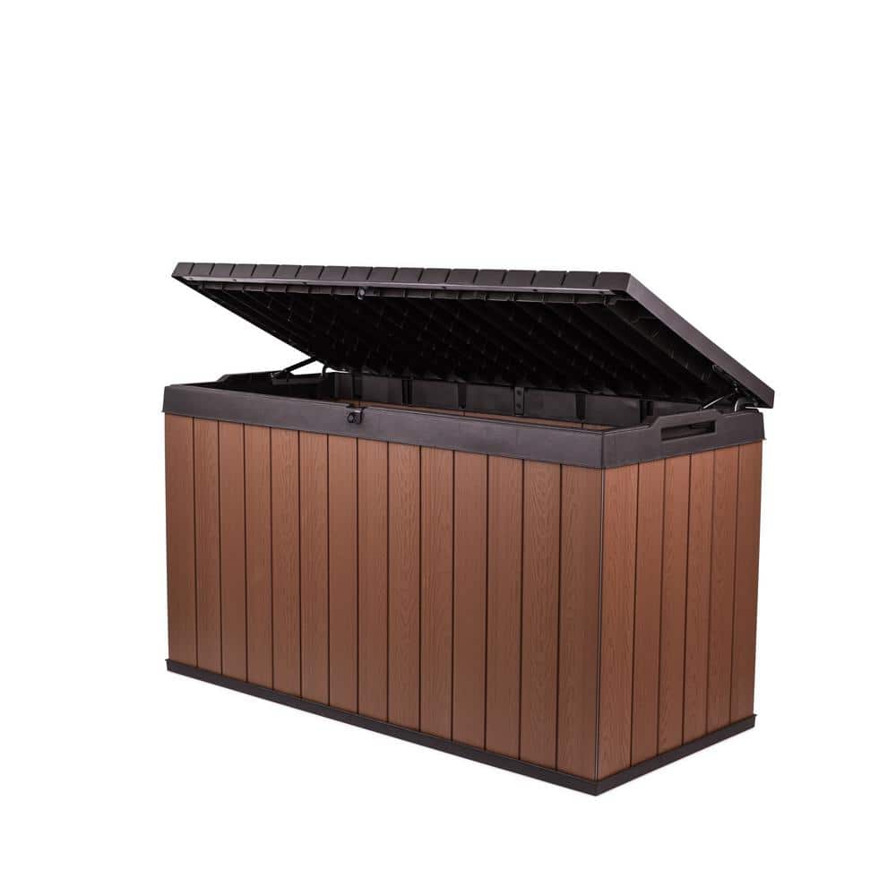 Darwin 150 Gallon Brown Resin Lockable Deck Box