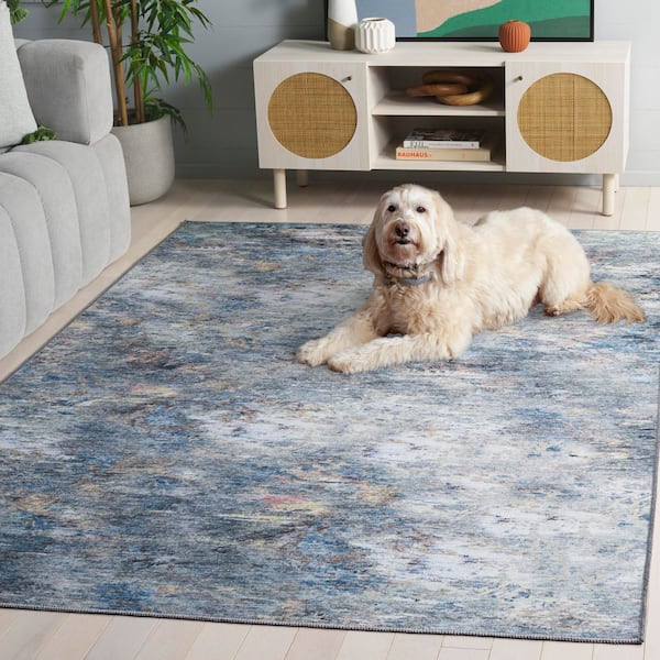SAFAVIEH Vintage Heriz Green/Blue 9 ft. x 12 ft. Machine Washable