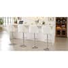 VECELO White Modern Bar Chair with Back Adjustable Swivel Bar Stools Set of 2 Kitchen Island Bar Chair Counter Height KHD-C09-WHT