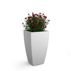 Kobi 26 in. Tall Self-Watering White Polyethylene Planter