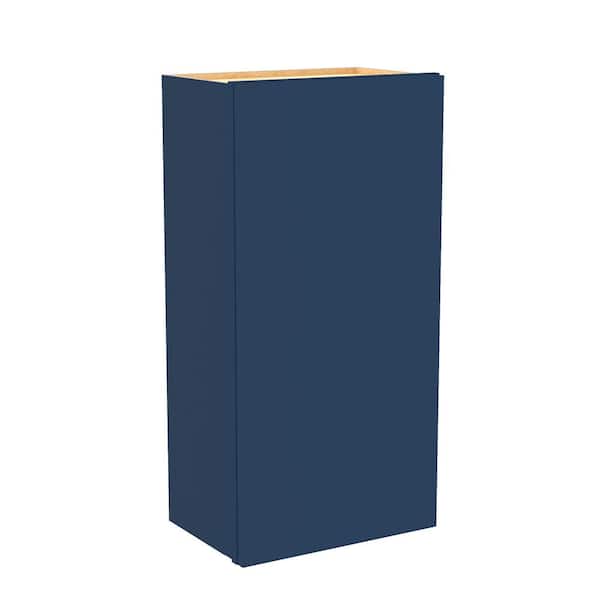 Home Decorators Collection Hargrove 15 in. W x 12 in. D x 42 in. H Assembled Plywood Wall Kitchen Cabinet in Vessel Blue with Soft Close