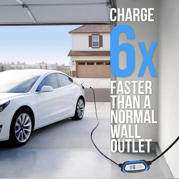 LECTRON 240-Volt 32 Amp Level 2 EV Charger with 21 ft Extension