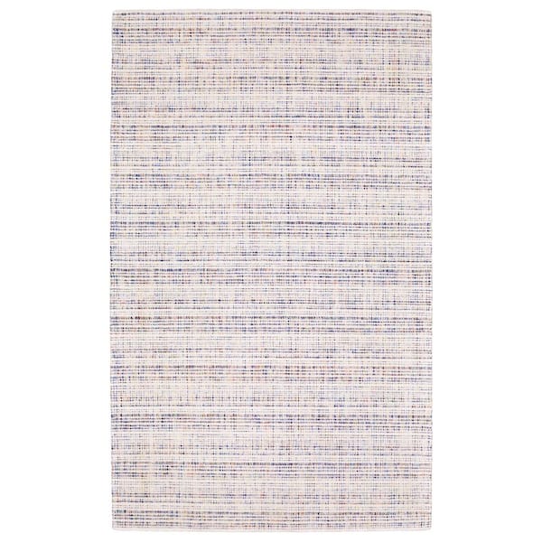 AVERLEY HOME Civic Ivory/Multi 10 ft. x 13 ft. Geometric Stripe Viscose-Wool Blend Mixed-Pile Indoor Area Rug